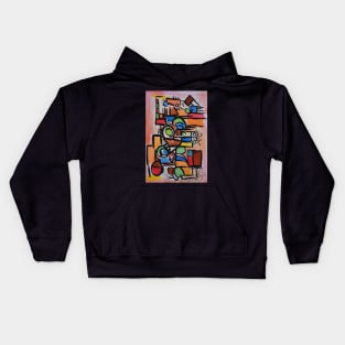 80 s style Colorful abstract decorative pattern Kids Hoodie